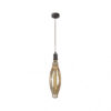 Colgante Lilia 1xe27 Marron/ambar  Bombilla  Incluida 8w 3000k 640lm Regx12x12 Cm