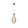 Colgante Loreto 1xe27 Marron/ambar  Bombilla Incluida 8w 3000k 620lm Regx20x20 Cm