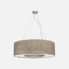 Colgante Mediano Haiti 4xe27 Cromo/Madera Gris Regx65x65 Cm
