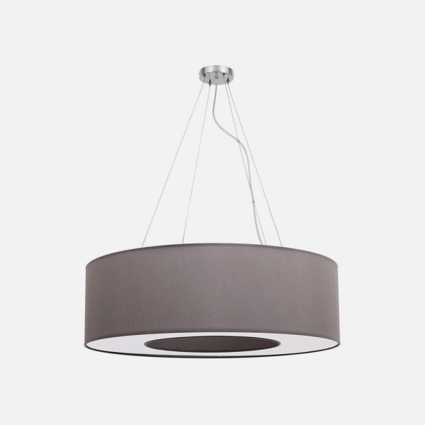 Colgante Mediano Haiti 4xe27 Cromo/Topo Regx65x65 Cm
