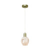 Colgante Meteoro 1xe27 Cuero/ambar Regx14 3 Oquedades