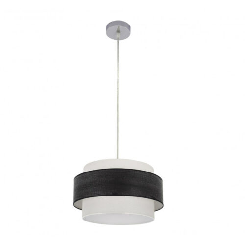 Colgante Myriam 1xe27 Cromo/Madera Negra Regx40x40 Cm