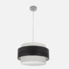 Colgante Myriam 2xe27 Cromo/madera Negra Regx50x50 Cm