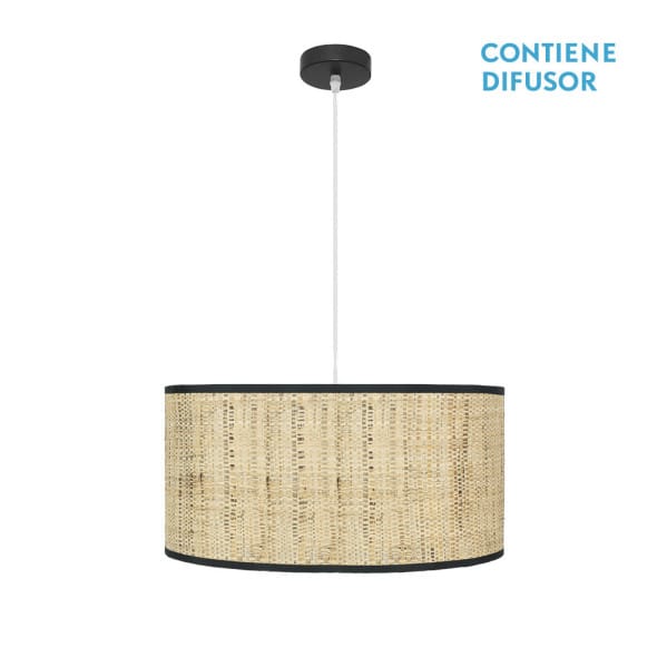 colgante-natasha-2xe27-negro-canizo-50d.jpg Colgante Natasha 2xe27 Negro/cañizo Regx50x50 Cm