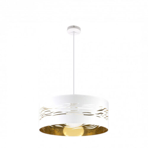 Colgante Niebla 1xe27 Blanco/blanco-oro Regx50x50 Cm