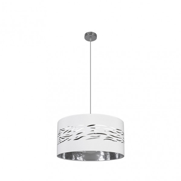 Colgante Niebla 1xe27 Cromo/blanco-plata Regx40x40 Cm