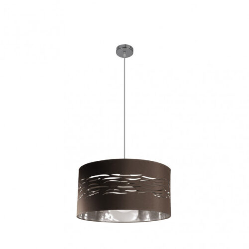 Colgante Niebla 1xe27 Cromo/marrón-plata Regx40x40 Cm