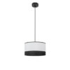 Colgante Olga 1xe27 Negro/blanco-mad.negra Regx30x30 Cm