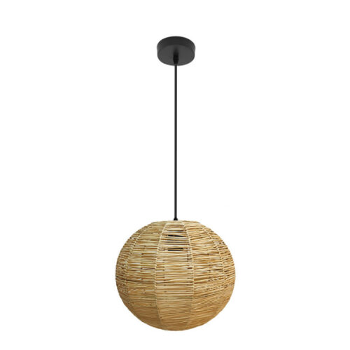 Colgante Orfeo 1xe27 Negro/natural Regx30x30cm Vegetal Marino