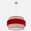 Colgante Reyes 3xe27 Niquel/natural-rojo Regx60x60 Cm