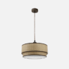Colgante Roque 2xe27 Natural/marron Regx50x50 Cm