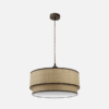 Colgante Roque 3xe27 Natural/marron Regx60x60 Cm