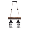 Colgante Rustico Cortijo 2xe27 Marron
