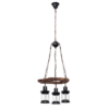 Colgante Rustico Cortijo  3xe27 Marron
