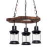 Colgante Rustico Cortijo  3xe27 Marron