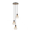 Colgante San Petersburgo 3xe14 Negro/cobre Regx30x30 Cm