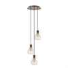 Colgante San Petersburgo 3xe14 Negro/cobre Regx30x30 Cm