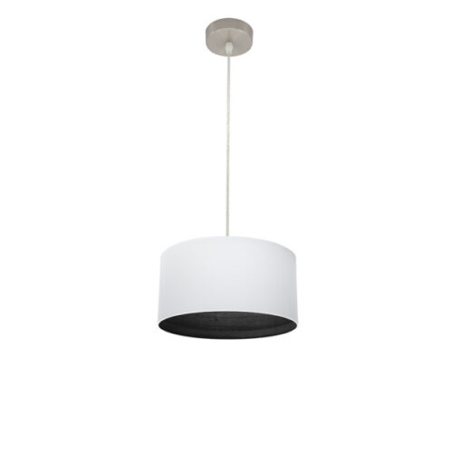 Colgante Tatiana 1xe27 Niquel/blanco-mad.Negra Regx30x30 Cm