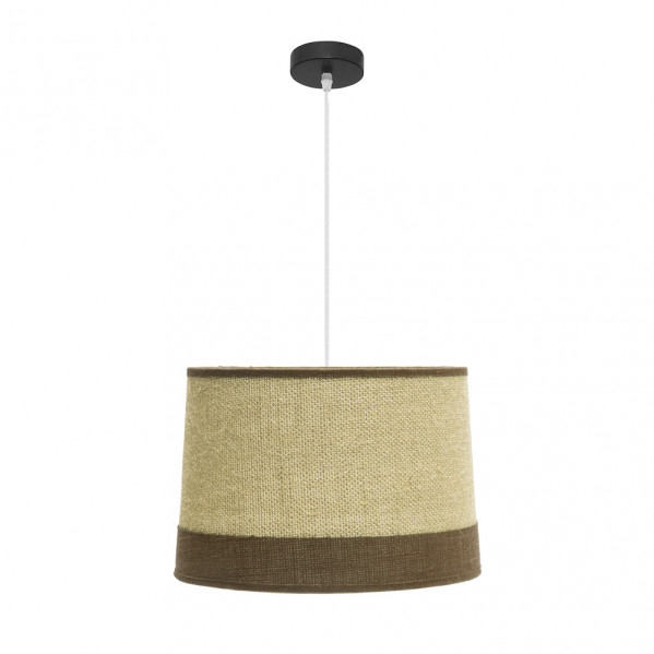Colgante Tietar 1xe27 Saco/marron  Regx40x40 Cm