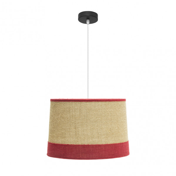 Colgante Tietar 1xe27 Saco/rojo  Regx40x40 Cm