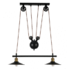Colgante Triguero 2xe27 Negro Regx22x70 Cm