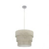 Colgante Triple Smile 1xe27 Cromo/cemento Gris Regx40x40 Cm