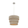 Colgante Triple Smile 1xe27 Niquel/madera Gris Regx40x40 Cm