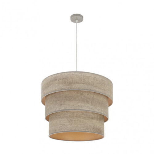 Colgante Triple Smile 3xe27 Niquel/madera Gris Regx50x50 Cm