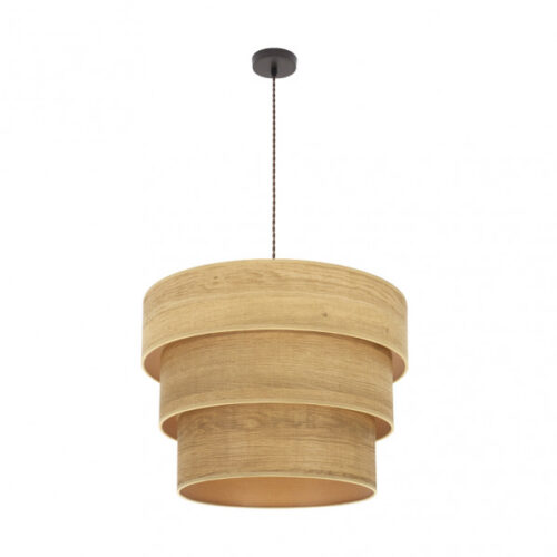 Colgante Triple Smile 3xe27 Marron/madera Clara Regx50x50 Cm