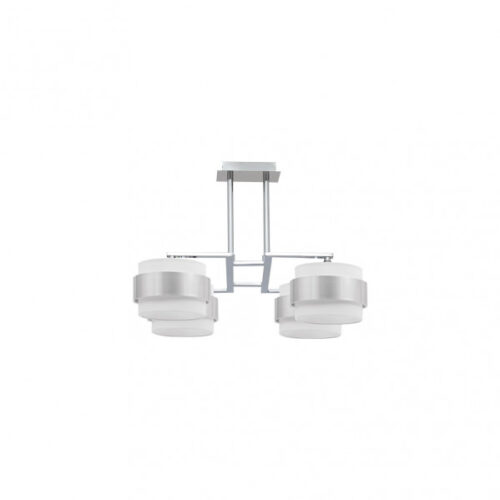 Lampara 4dh Bremen Cromo/blanco-plata 4xe14 Regx60x60 Cm