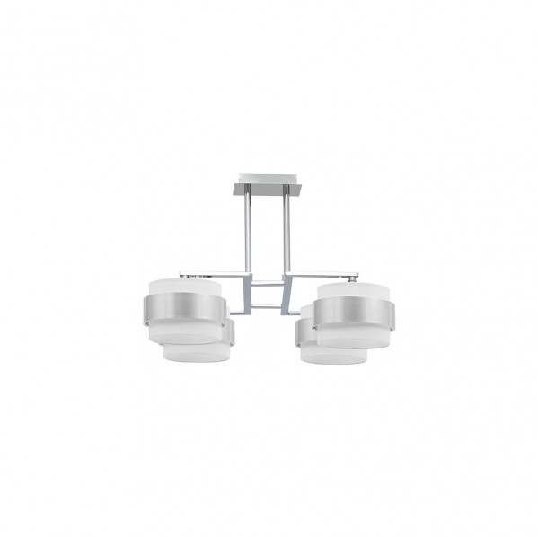 Lampara 4dh Bremen Cromo/blanco-plata 4xe14 Regx60x60 Cm