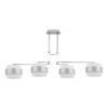 Lampara 4lp Bremen Cromo/blanco-plata 4xe14 Regx94x34 Cm