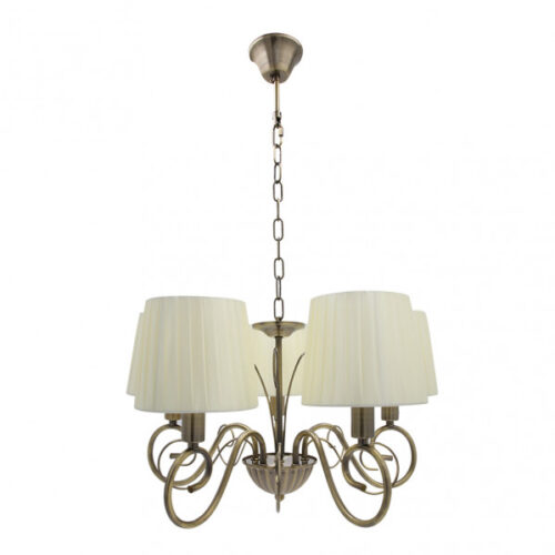 Lampara Amsterdam 5xe14 Cuero Regx45x45 Cm