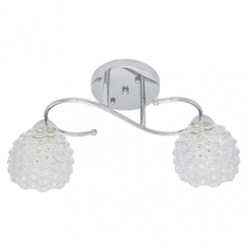 Lampara Bagan 2xe14 Cromo  22x42x14,5 Cm