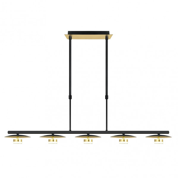 Lampara Ciudad Del Cabo 5l 30w 4000k  Negro/oro Regx104x15 Cm 2400 Lm