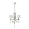Lampara Crasas 3xe14 Blanco/oro Regx49x49 Cm