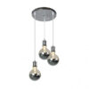 Lampara Gala 3xe27 Cromo/cromo Bombillas   Incluidas 24w 2700k 2100lm Regx36x36 Cm