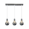 Lampara Gala 3xe27 Cromo/cromo  Bombillas   Incluidas 24w 2700k 2100lm Regx64x12,5 Cm