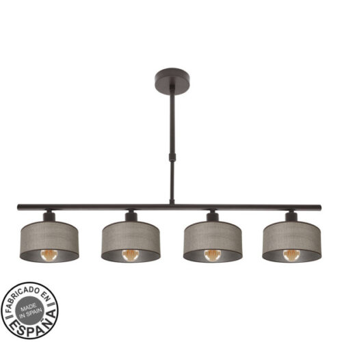Lampara Gilda 4xe14 Marron Regx76x14 Cm
