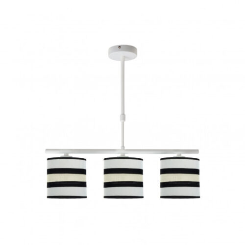 Lampara Karla 3xe14 Blanca/beis Regx55x14 Cm