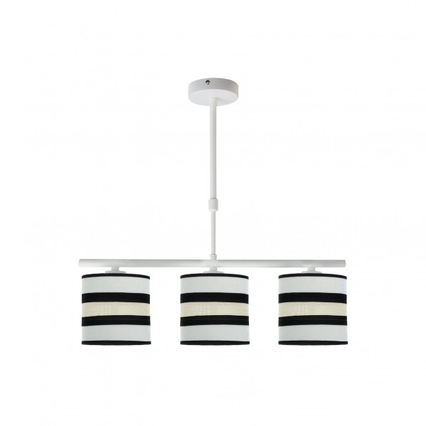 Lampara Karla 3xe14 Blanca/beis Regx55x14 Cm