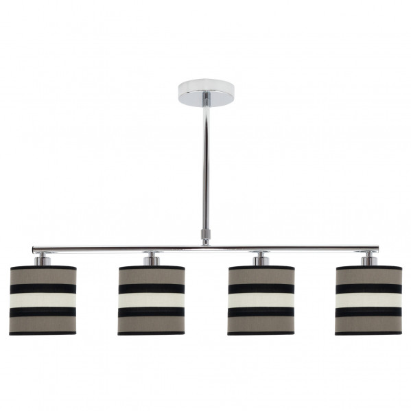 Lampara Karla 4xe14 Topo/beis Regx75x14 Cm