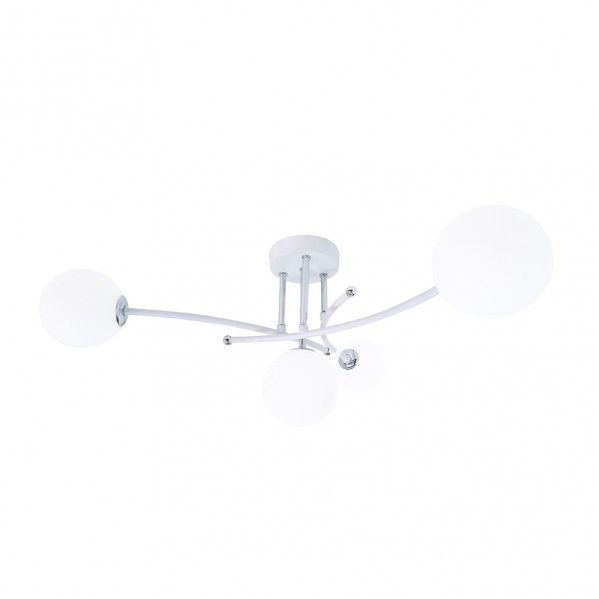 Lampara La Habana 4xg9 Blanco/cromo 25x59x59 Cm
