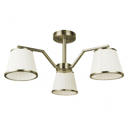 Lampara Trebol 3xe14 Cuero Pant.beis 24x56x56 Cm