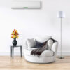 Pie De Salon Aldebaran 1xe27 Niquel C/pant Blanca 170x35x35 Cm