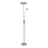 Pie De Salon Antares 20w+7w 4000k C/lector Cuero 183x25x25 Cm Tactil C/reg.Intensidad Y Memoria