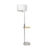 Pie De Salon Sirio C/mesa Y Conex.usb 1xe27 Cromo C/ Pant Blanca (164x40x40)(24x40x40) Cm