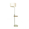 Pie De Salon Sirio C/mesa Y Conex.usb 1xe27 Cuero  C/ Pant Beig (164x40x40)(24x40x40) Cm
