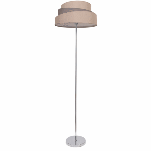 Pie Salon Colonia Cromo/Gris-topo 1xe27 153x40x40 Cm