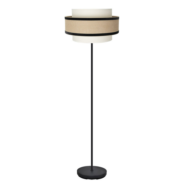 Pie Salon Cornalina 1xe27 Beis/negro  166x40x40cm